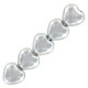 Czech Hearts beads 6mm Crystal labrador full 00030/27000